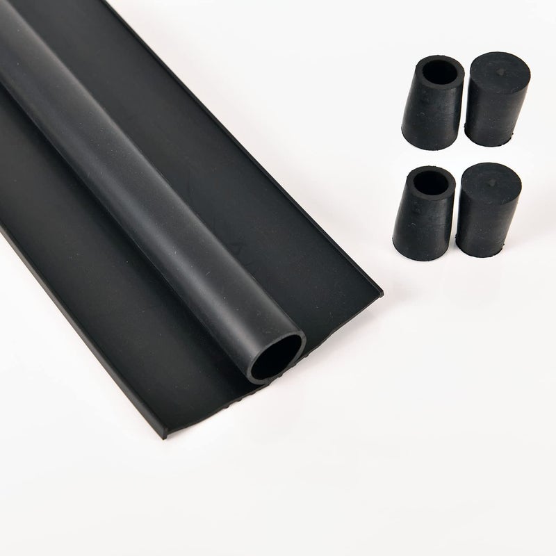 BOWSEN Garage Door Bottom Seals Weatherproof Weather Stripping Threshold Buffering Sealing 2 Doors High Performance EPDM Rubber Resistance Gasket Black 1/4 Inch T-End, 20FT Long - Image 4